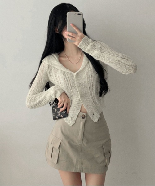 Wolkenstrickerヴィンテージニットカーディガン　white Wolkenstrickerヴィンテージニットカーディガン white