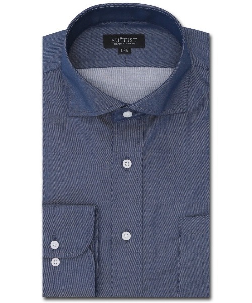 スーティスト 綿100% 形態安定 ウオッシャブル カッタウェイ ビジネスドレス長袖シャツ（ビジネスシャツ）｜TAKA-Q（タカキュー）