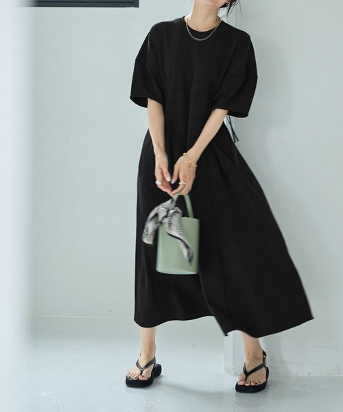 STYLE DELI(スタイルデリ)の「【匠ジョーゼット】ウエストカーブワンピース(ワンピース・レディース・ホワイト系その他/ブラック・SMALL/MEDIUM)」の16枚目の写真