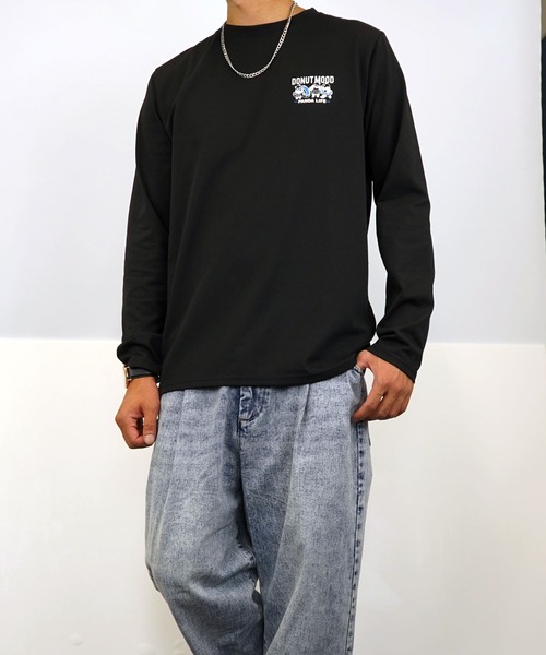 Burner(バーナー)の「【GROOVY STORE】アニマルプリント ロングスリーブTシャツ(Tシャツ/カットソー・メンズ・ホワイト/ブラウン/バーガンディー/スミクロ/モカ/ネイビー/ブラック/ブラック系その他2/ホワイト系その他2/ブラック系その他3/ピーコックグリーン系/ブルー・L/M/LL)」の15枚目の写真