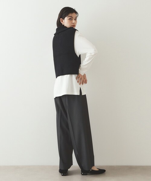 OPAQUE.CLIP（オペークドットクリップ）の「◆《CLASSY掲載》ハーフZIPニットベスト【洗濯機洗い可】（ニット/セーター・レディース・ブラック/グレー/ブラウン系・38/40）」の10枚目の写真