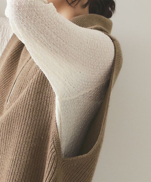 OPAQUE.CLIP（オペークドットクリップ）の「◆《CLASSY掲載》ハーフZIPニットベスト【洗濯機洗い可】（ニット/セーター・レディース・ブラック/グレー/ブラウン系・38/40）」の20枚目の写真