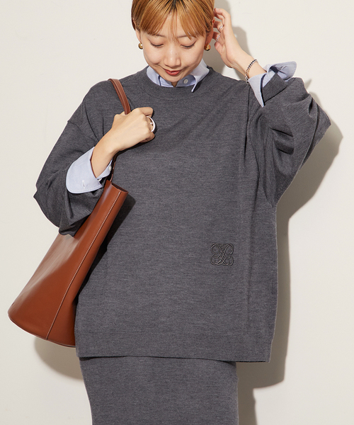 Plage Embroidery Knit プルオーバー プラージュ Plage Embroidery Knit プルオーバー （ナチュラル