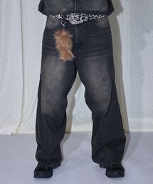 ※WEB限定 / セットアップ対応 / ツイストドレープワイドデニム / sqnz twist drape denim pants