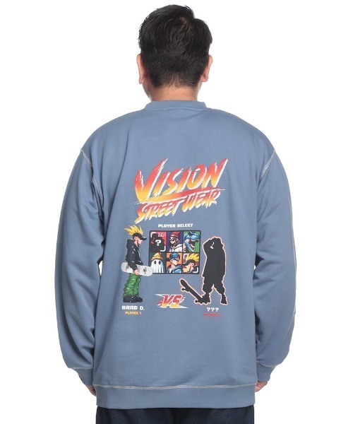 【セール】VISION STREET WEAR バックプリント クルーネック トレーナー（スウェット）｜VISION STREET WEAR（ヴィジョンストリートウェア）