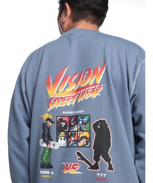 【セール】VISION STREET WEAR バックプリント クルーネック トレーナー（スウェット）｜VISION STREET WEAR（ヴィジョンストリートウェア）