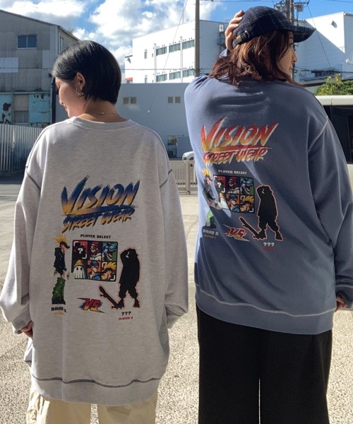 【セール】VISION STREET WEAR バックプリント クルーネック トレーナー（スウェット）｜VISION STREET WEAR（ヴィジョンストリートウェア）