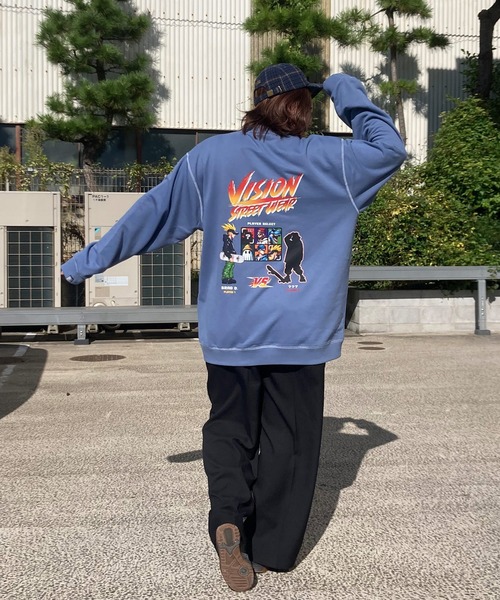 【セール】VISION STREET WEAR バックプリント クルーネック トレーナー（スウェット）｜VISION STREET WEAR（ヴィジョンストリートウェア）