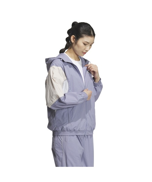 adidas(アディダス)の「アディダス adidas W BYD3 ウーブンジャケット(ナイロンジャケット・レディース・ブラック/グリーン/ラベンダー・S/M/L/XL)」の6枚目の写真