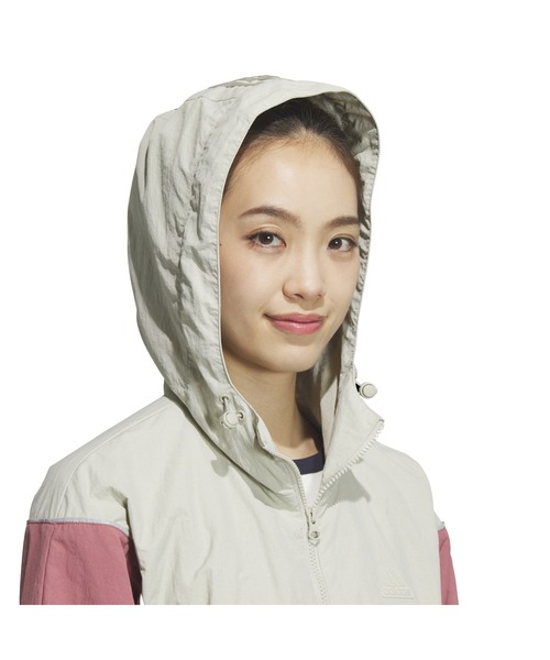 adidas(アディダス)の「アディダス adidas W BYD3 ウーブンジャケット(ナイロンジャケット・レディース・ブラック/グリーン/ラベンダー・S/M/L/XL)」の14枚目の写真