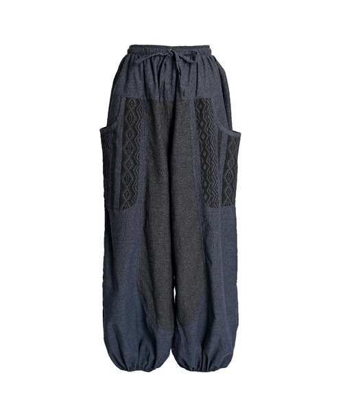 エスニック柄 バイカラーサルエルパンツ(その他パンツ)|ABBEY MARKET(アビーマーケット)