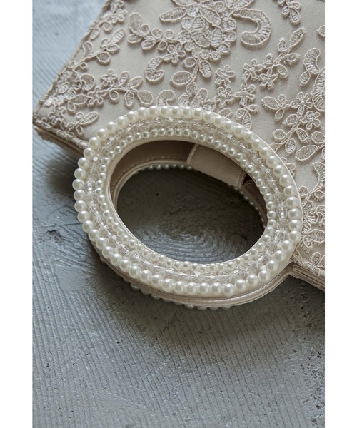2wayパール刺繍ハンドバッグ パーティーバッグ 結婚式 二次会