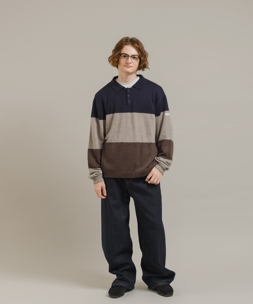 MUHET(ミュエータ)の「ニットポロシャツ(ニット/セーター・レディース・ボルドー/ネイビー・MEDIUM/X-LARGE)」の18枚目の写真