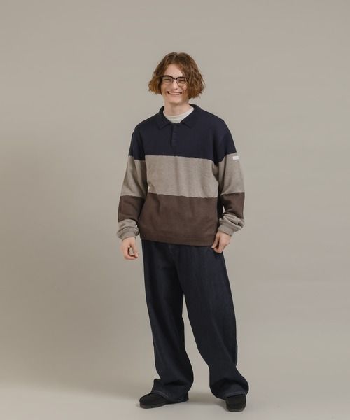 MUHET(ミュエータ)の「ニットポロシャツ(ニット/セーター・レディース・ボルドー/ネイビー・MEDIUM/X-LARGE)」の19枚目の写真
