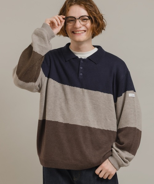 MUHET(ミュエータ)の「ニットポロシャツ(ニット/セーター・レディース・ボルドー/ネイビー・MEDIUM/X-LARGE)」の16枚目の写真