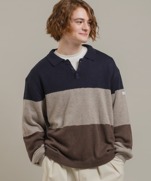 MUHET(ミュエータ)の「ニットポロシャツ(ニット/セーター・レディース・ボルドー/ネイビー・MEDIUM/X-LARGE)」の22枚目の写真