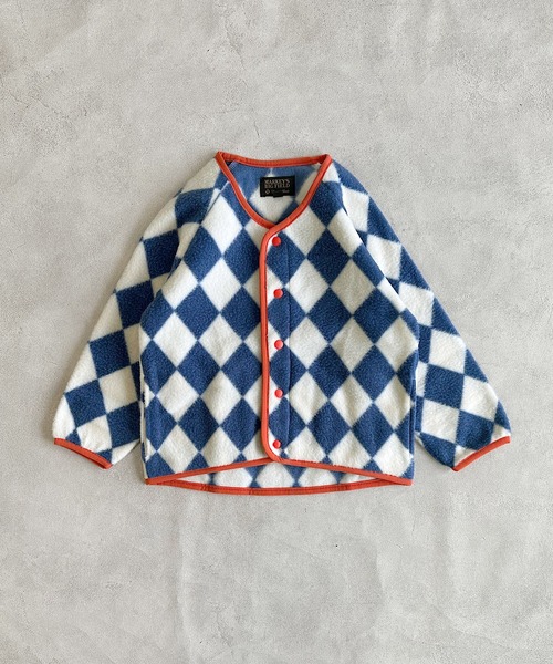 BIG FIELD（ビッグフィールド）の「総柄フリースジャケット（その他アウター・キッズ・ネイビー/ブラック/マルチ・120/110/100/90/150/140/130/95）」の4枚目の写真