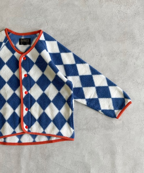 BIG FIELD（ビッグフィールド）の「総柄フリースジャケット（その他アウター・キッズ・ネイビー/ブラック/マルチ・120/110/100/90/150/140/130/95）」の6枚目の写真