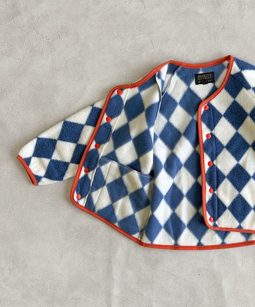 BIG FIELD（ビッグフィールド）の「総柄フリースジャケット（その他アウター・キッズ・ネイビー/ブラック/マルチ・120/110/100/90/150/140/130/95）」の7枚目の写真