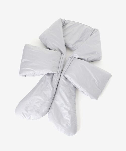 MAJESTIC LEGON（マジェスティックレゴン）の「リボンマフラーセット中綿ブルゾン（ダウンジャケット/コート・レディース・ブルー系その他2/ブルー系その他5/アイボリー・MEDIUM）」の8枚目の写真