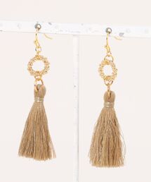 【lea.acc*maamee*】ラメ入りタッセル×ゴールド