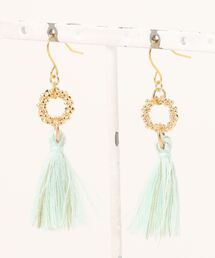 【lea.acc*maamee*】ラメ入りタッセル×ゴールド