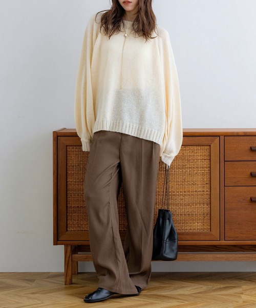 NOAHL（ノアル）の「【NOAHL】透かし編みボリュームニット（ニット/セーター・レディース・モスグリーン/モカ/グレイッシュベージュ/アイボリー・FREE）」の22枚目の写真