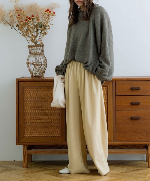 NOAHL（ノアル）の「【NOAHL】透かし編みボリュームニット（ニット/セーター・レディース・モスグリーン/モカ/グレイッシュベージュ/アイボリー・FREE）」の8枚目の写真