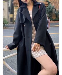 ウールライクロングコート