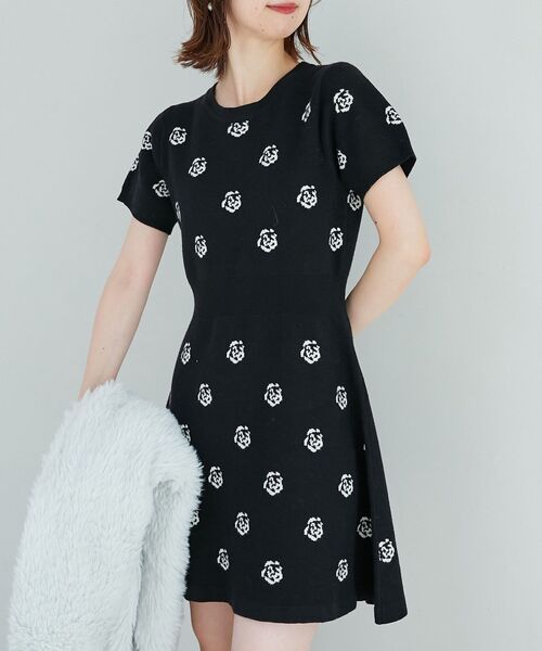 MAJESTIC LEGON(マジェスティックレゴン)の「レディパターンカーデセットワンピ(ワンピース・レディース・ブラック系その他/ブラウン系その他2/ホワイト系その他2・MEDIUM)」の18枚目の写真