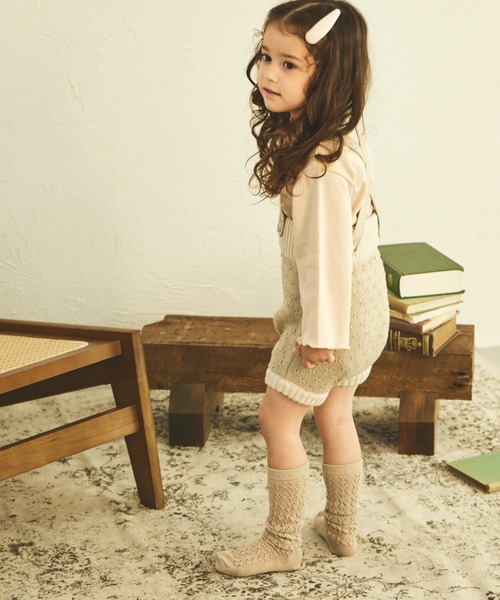 sea and shells by pairmanon（シーアンドシェルズバイペアマノン）の「【sea and shells by pairmanon】サスペンダー付き ニット パンツ ブルマ（その他ベビーウェア・キッズ・ベージュ/ブルー/ブラウン・90/80）」の15枚目の写真