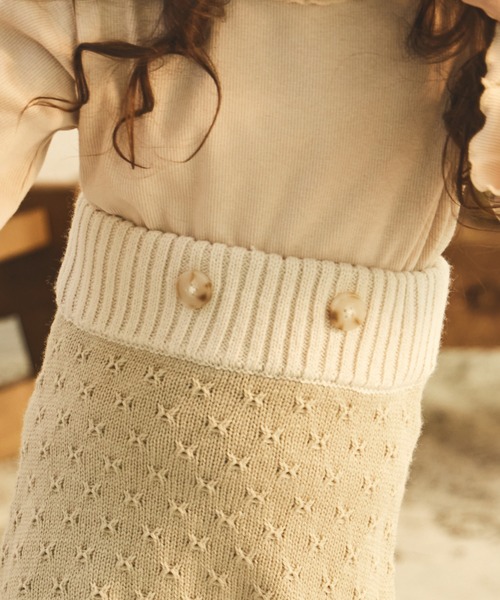 sea and shells by pairmanon（シーアンドシェルズバイペアマノン）の「【sea and shells by pairmanon】サスペンダー付き ニット パンツ ブルマ（その他ベビーウェア・キッズ・ベージュ/ブルー/ブラウン・90/80）」の16枚目の写真