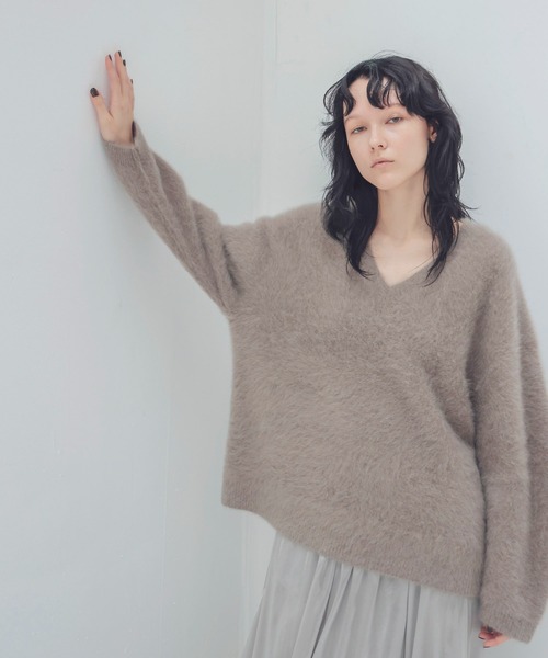 ドレスレイブ　dresslave フォックスカシミヤプルオーバー DRESSLAVE（ドレスレイブ）の「fox cashmere vneck pullover