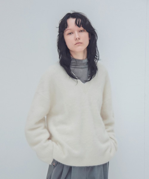 ドレスレイブ　dresslave フォックスカシミヤプルオーバー DRESSLAVE（ドレスレイブ）の「fox cashmere vneck pullover