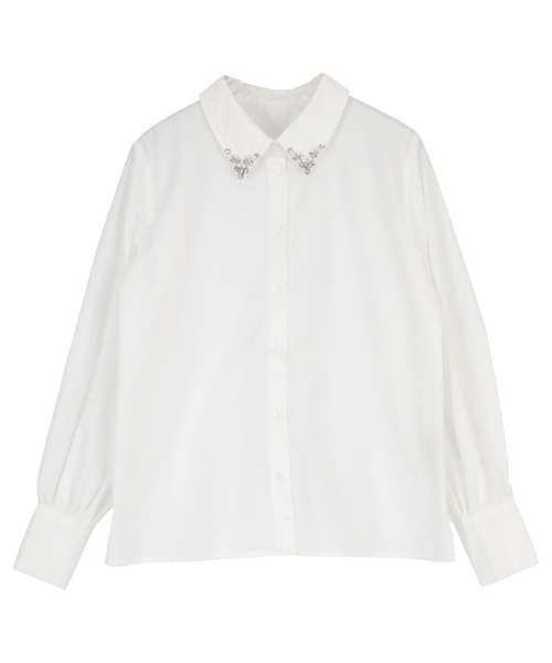 titivate（ティティベイト）の「襟付ビジューシャツ（シャツ/ブラウス・レディース・ブルー系その他/ホワイト系その他/ブルー系その他2/ホワイト系その他2・L/M/S）」の20枚目の写真