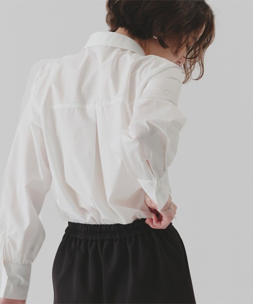 titivate（ティティベイト）の「襟付ビジューシャツ（シャツ/ブラウス・レディース・ブルー系その他/ホワイト系その他/ブルー系その他2/ホワイト系その他2・L/M/S）」の5枚目の写真