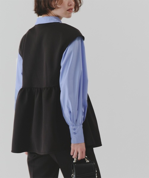 titivate（ティティベイト）の「襟付ビジューシャツ（シャツ/ブラウス・レディース・ブルー系その他/ホワイト系その他/ブルー系その他2/ホワイト系その他2・L/M/S）」の16枚目の写真