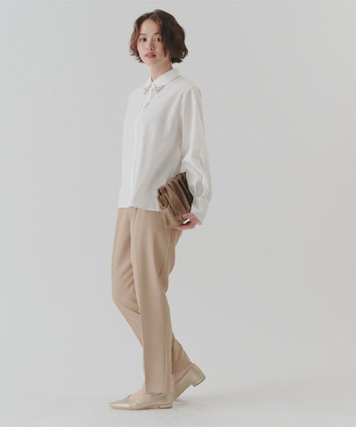 titivate（ティティベイト）の「襟付ビジューシャツ（シャツ/ブラウス・レディース・ブルー系その他/ホワイト系その他/ブルー系その他2/ホワイト系その他2・L/M/S）」の8枚目の写真