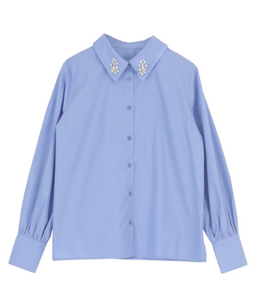 titivate（ティティベイト）の「襟付ビジューシャツ（シャツ/ブラウス・レディース・ブルー系その他/ホワイト系その他/ブルー系その他2/ホワイト系その他2・L/M/S）」の21枚目の写真