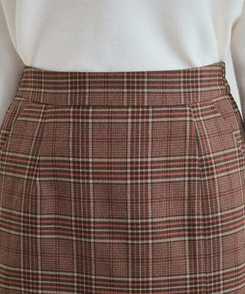 DRESKIP（ドレスキップ）の「◆【S-LL】きれいなIラインシルエット あったかチェックナロースカート（スカート・レディース・ブラック系1/ワイン系1/ベージュ系1・01/02/03/04）」の19枚目の写真