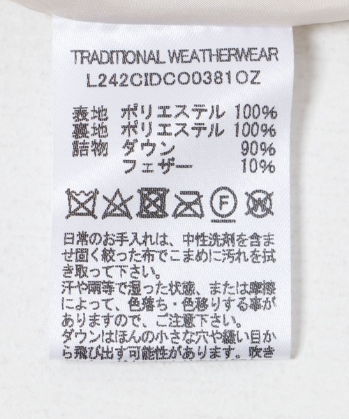 Traditional Weatherwear(トラディショナルウェザーウェア)の「Traditional Weatherwear ARKLEY DOWN PA(ダウンジャケット/コート・レディース・ブラック/オフホワイト・34)」の18枚目の写真