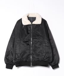 a.p.o.v.（エーピーオービー）の「a.p.o.v. ファー襟ナイロン中綿オーバーサイズフライトジャケット（ダウンジャケット/コート）」