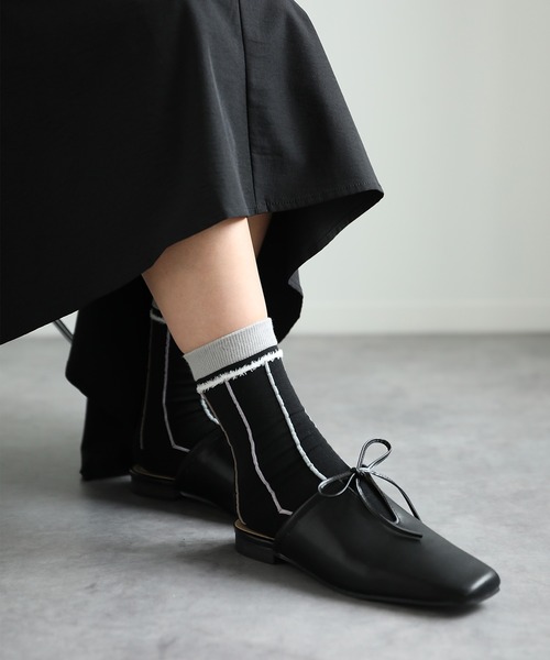 aimoha（アイモハ）の「【moyo】ミュール（その他シューズ・レディース・ブラック/ホワイト・22.5cm/23.0cm/23.5cm/24.0cm/24.5cm/25.0cm）」の8枚目の写真