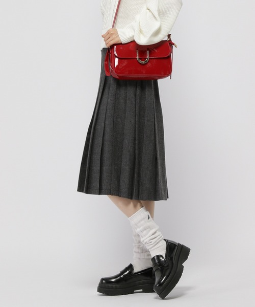 3.3 Field Trip （3.3フィールドトリップ）の「3.3 Field Trip／チェックミディスカート（バックゴム）（スカート・レディース・ブラウン/チャコール・FREE）」の10枚目の写真