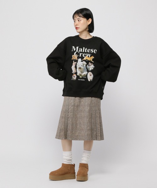 3.3 Field Trip （3.3フィールドトリップ）の「3.3 Field Trip／チェックミディスカート（バックゴム）（スカート・レディース・ブラウン/チャコール・FREE）」の13枚目の写真