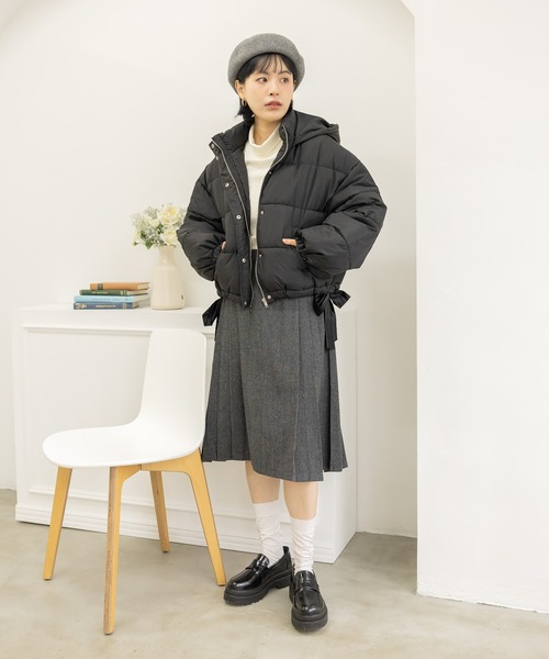 3.3 Field Trip （3.3フィールドトリップ）の「3.3 Field Trip／チェックミディスカート（バックゴム）（スカート・レディース・ブラウン/チャコール・FREE）」の3枚目の写真