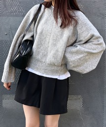 ISOOK | 【ISOOK / アイスー】 ボリュームスリーブドルマンニット / クロップド丈 ぽわん袖 セーター ZOZOTOWN限定(ニット/セーター)