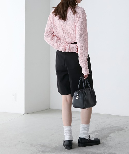 BONLECILL（ボンルシール）の「レースジャガードメローインナー/プルオーバー（Tシャツ/カットソー・レディース・ベージュ/ブラック/ピンク/アイボリー/ブルー・FREE）」の20枚目の写真
