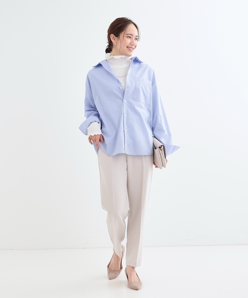 SHOO・LA・RUE（シューラルー）の「【SS-3L/洗える/通勤・セレモニーにも】しなやかな身のこなしが叶う ストレッチテーパードパンツ（その他パンツ・レディース・ライトブルー/ブラウン系その他/ブラック/ナチュラル・04/03/02/01/10/05）」の17枚目の写真