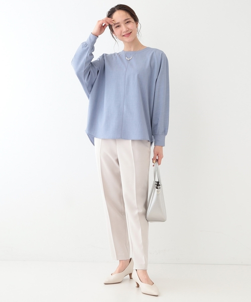 SHOO・LA・RUE（シューラルー）の「【SS-3L/洗える/通勤・セレモニーにも】しなやかな身のこなしが叶う ストレッチテーパードパンツ（その他パンツ・レディース・ライトブルー/ブラウン系その他/ブラック/ナチュラル・04/03/02/01/10/05）」の16枚目の写真